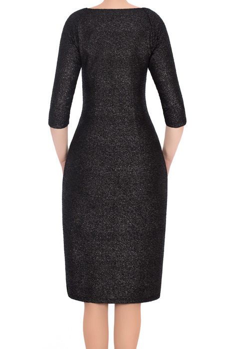 Efektowna sukienka Trynite K-831 czarna z brokatem