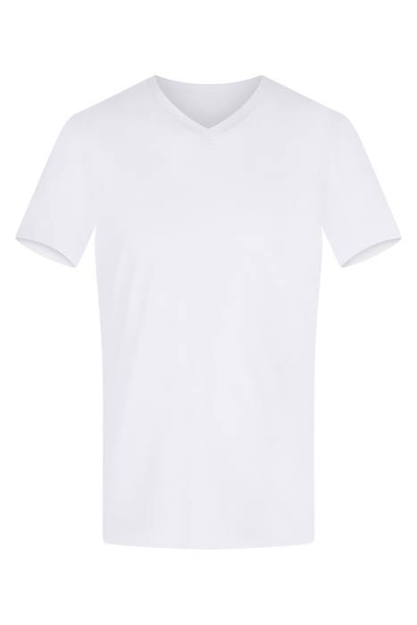 Klasyczna koszulka męska biała w serek